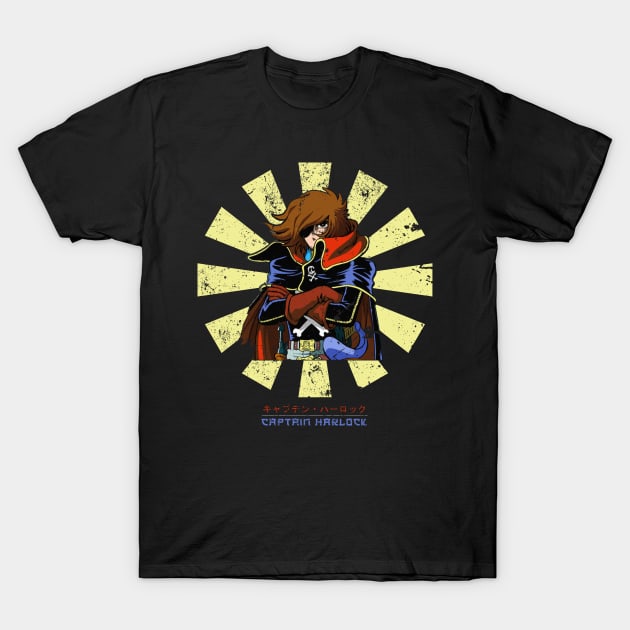 Captain Harlock Retro Japanese T-Shirt by Nova5